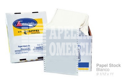 PAPEL P/COMPUT. 9 1/2 X 11 DE 3 T. C/1000 J